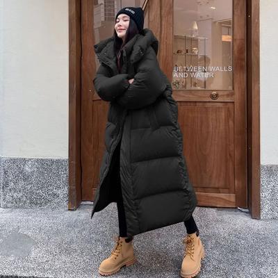Winter Thicken Hooded Long Parkas Coats Women Casual Loose Big Size Windproof Cotton Padded Jackets Korean Snow Wear