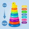 Baby Color Stacking Ring Cups Toy for Kids Toddler Baby Puzzle Development Rainbow Stacking Tower Games for Babies 0-3 years old