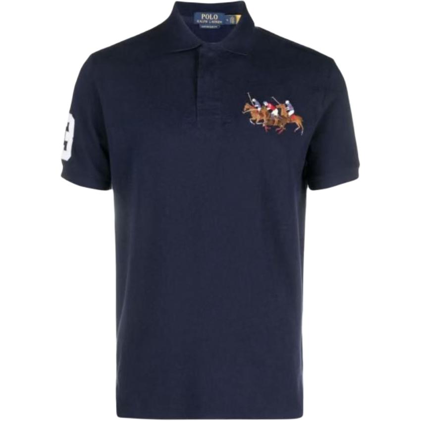 

Мужская футболка поло с коротким рукавом из хлопка с вышивкой логотипа Polo Ralph Lauren 710953509-005 XL