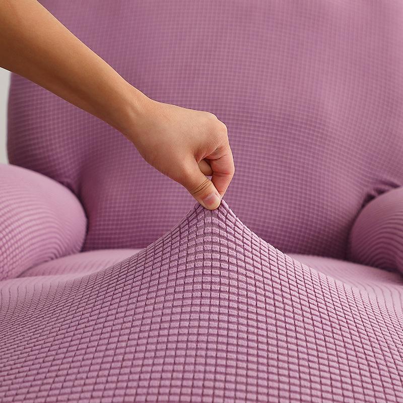 Elastic Armchair Cover 1 Seater Polar Fleece Recliner Sofa Cover Non-Slip Relax Accent Reclining Sofa Cover Living Room