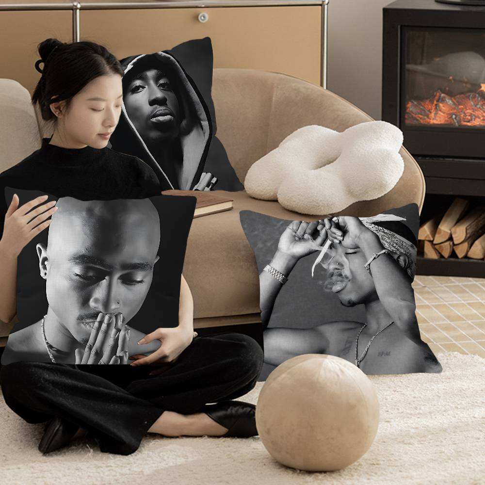 Rapper 2Pac Tupac Amaru Shakur Cushion Cover Decorative Pillow Sofa Home Decor Case Pillow Cases