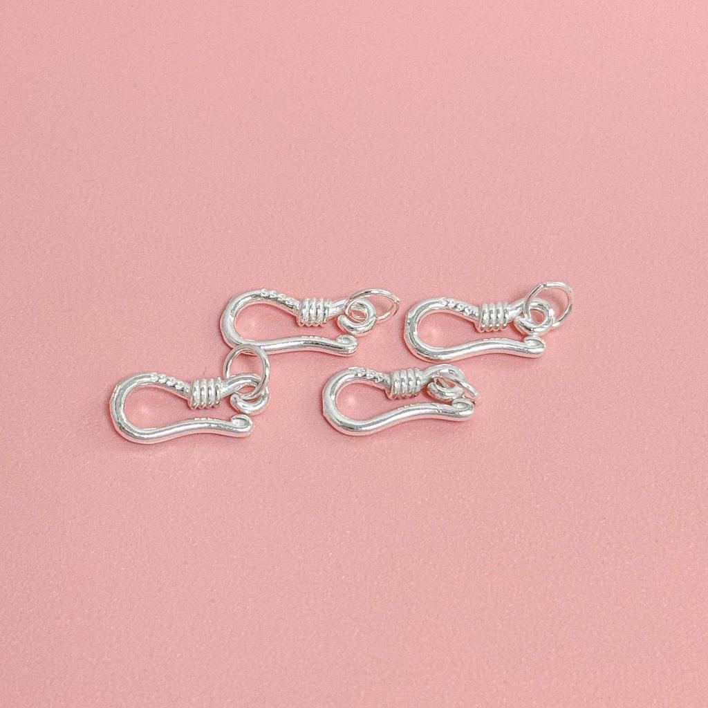S999 Sterling Silber Helle Hummer- oder S-Schließe für DIY Kristallarmbänder & Halsketten