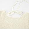 Elegant Backless Slim Dress Women Lace Up Round Neck Long Sleeved Dresses Summer High Waist Fashion Pullover Mini Short Dress