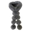 Women Scarf Solid Color Soft Imitation Fox Fur Shawl with Plush Balls Decor Autumn Winter Thickened Warm Scarf