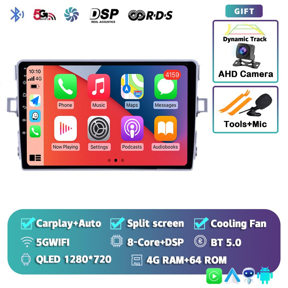 Android 14 Carplay Car Radio For Toyota Verso R20 2010-2013 2014-2016 Multimedia Player GPS Navigation Head Unit 2din Stereo DSP