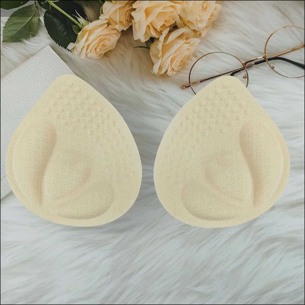 4cm Breathable Push-up Bra Padding, Two-piece Design, Sponge Padding, Cup Inserts