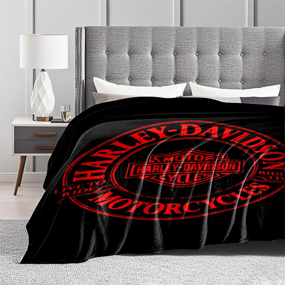 Coperta Logo Harley-Davidson per tutte le stagioni coperta per la pausa pranzo plaid regalo