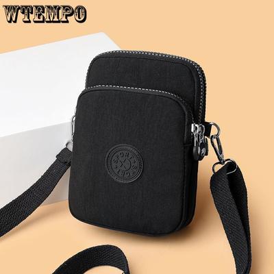 Lightweight Women's Shoulder Bag Mini Oxford Cloth Casual Crossbody Bag Mobile Phone Bag Multi-layer