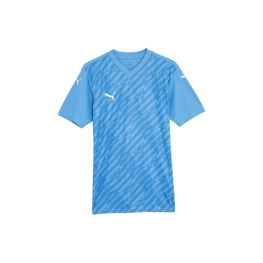 Puma Logo Print Round Neck Short Sleeve T-Shirt Men Tops Light-Blue 705371-18