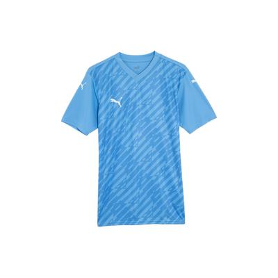T-Shirt für Herren mit Logo-Print, Rundhalsausschnitt, kurzen Ärmeln, Oberteile, Hellblau 705371-18