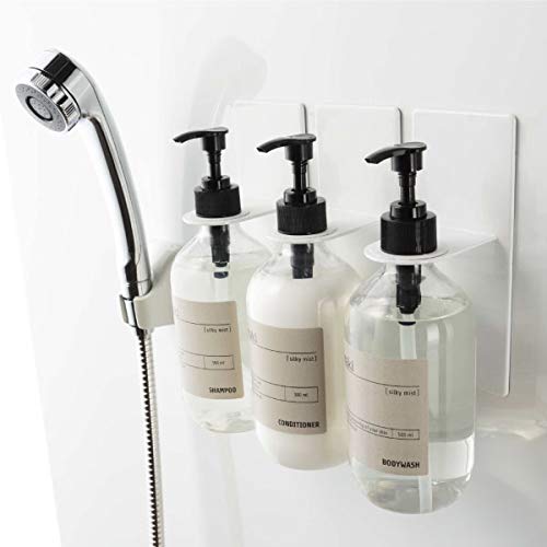 Bulk Purchase Set: Yamazaki Tower Magnetic Bathroom Dispenser Holder (White, Set of 2)