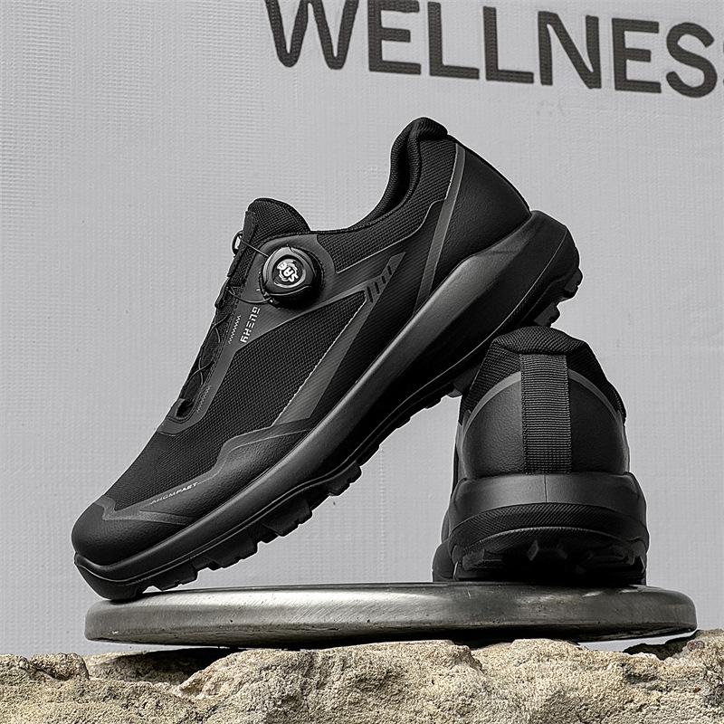 Men's Year-Round Comfortable Thick Sole Hiking Sneakers with Rotating Button Closure
