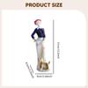 Ceramic Lady and Dog Statue Girl Figurine Collection Elegant for Cabinet Living Room