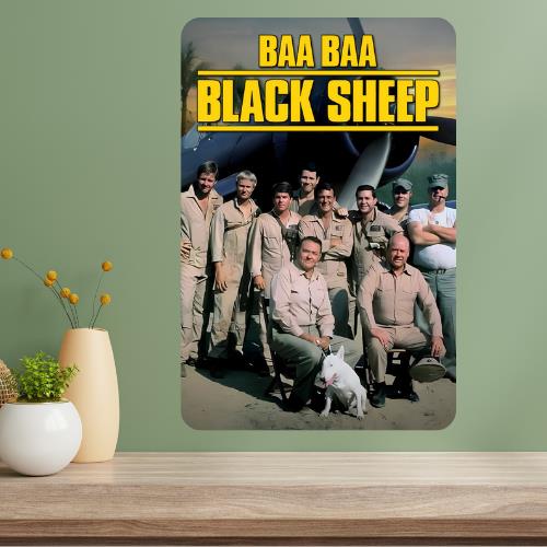 

Baa Black Sheep Classic TV Show Metal Poster Sign 20x30cm（7.8x11.8inch）