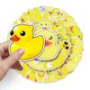 50 Sheets Little Yellow Duck Cartoon Waterproof Stickers for Luggage, Laptops, Bicycles, Cars