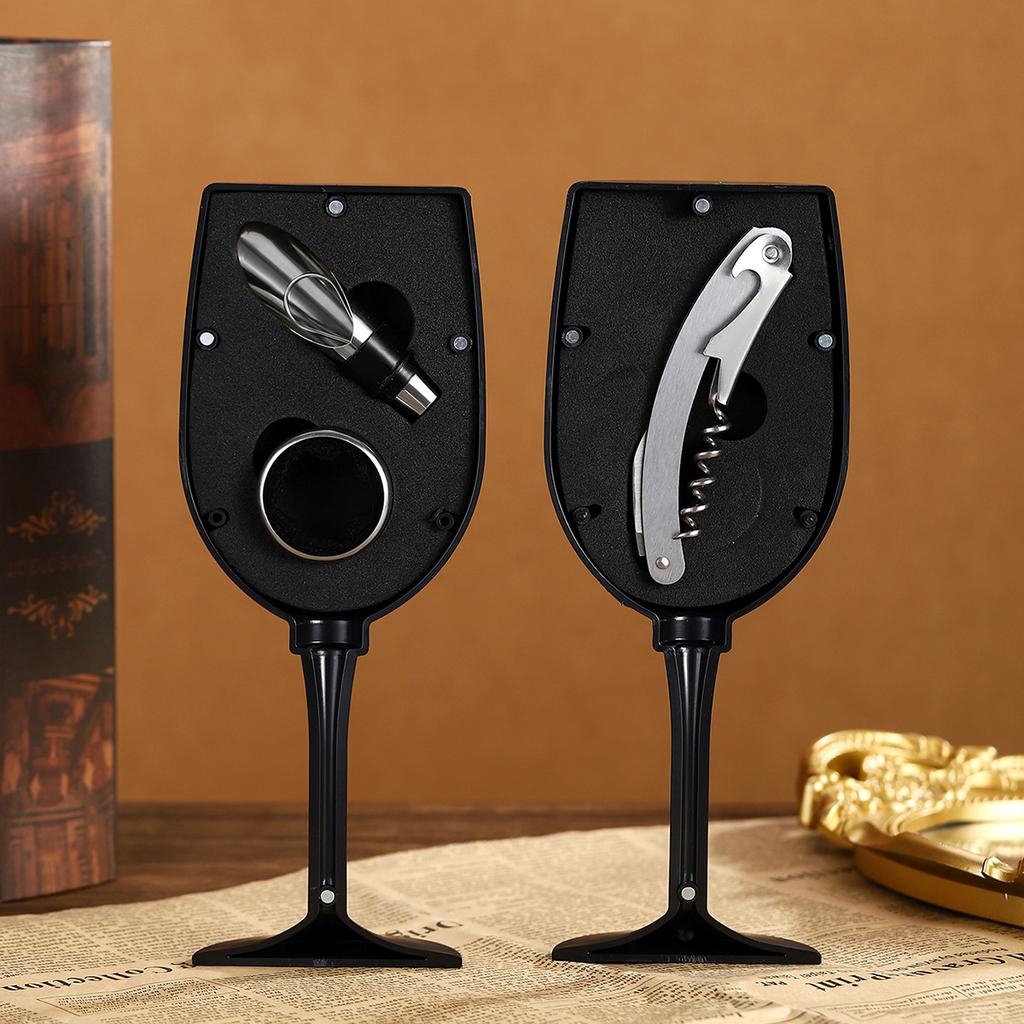 3/5-piece Creative Red Wine Bottle Opener Wine Stopper Bottle Set Gift Set Kitchen Tools & Gadgets