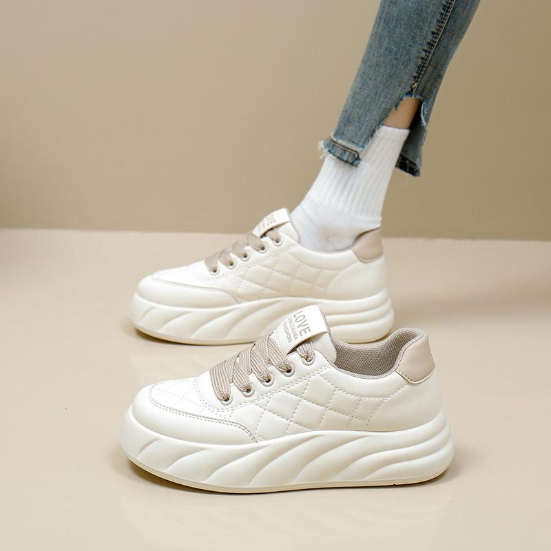 Women's Shoes Autumn New Student Ins Fashionable All-Match Platform Bread Shoes Spring and Autumn Leisure Board Shoes