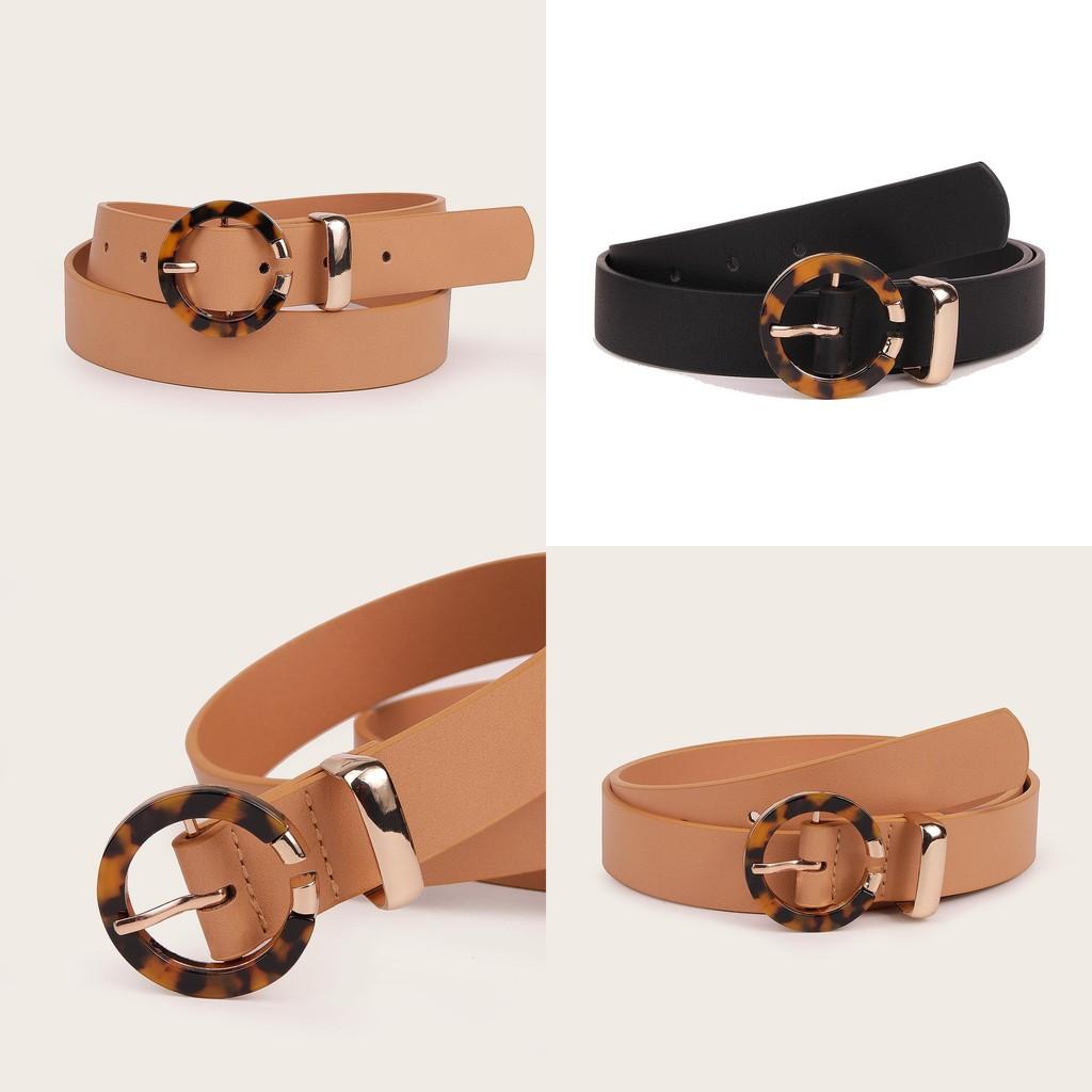 Leatherlike Belt For Women With Alloy Buckle And Geometric Design For Casual Wear