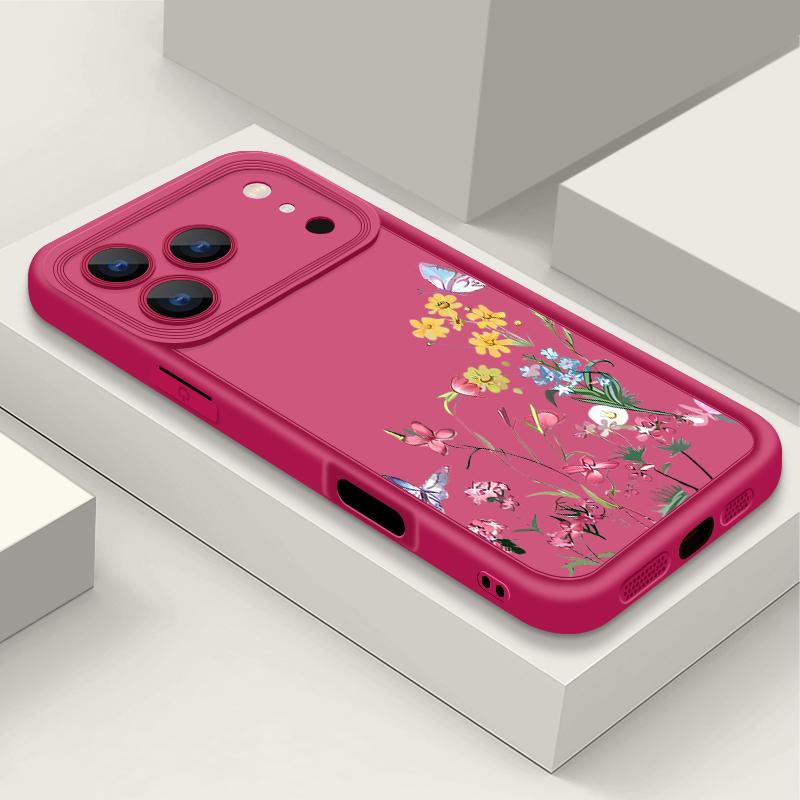 Small Flower Pattern Case For iPhone 17 Air 16e 16 15 14 Pro Max 13 17 Pro Max 17 Pro 17 Shockproof Soft TPU Silicone Phone Cover Funda