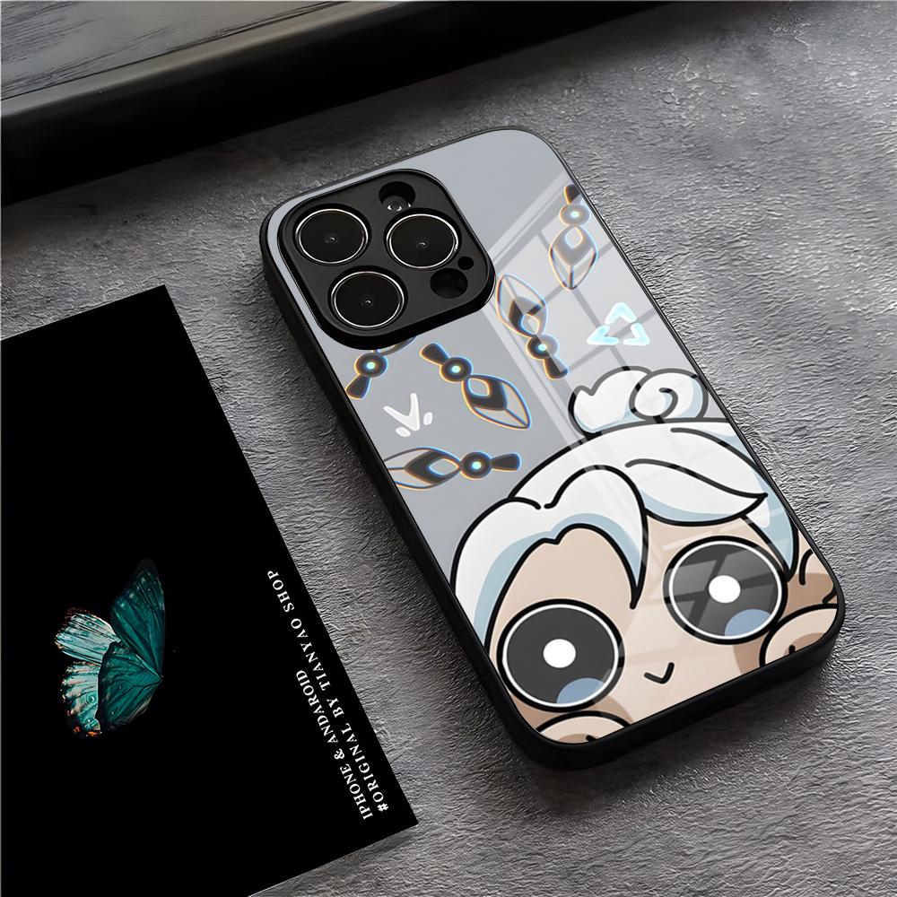 V-Valorant Spiel Handyhülle Für IPhone 17 Pro Max 15 Pro 16 14 Plus 12 13 Mini 11 Pro Stoßfeste Glasabdeckung