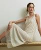 GREENBUTTER Silky Jacquard Lace Dress (Cream)