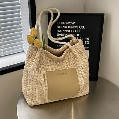Straw Woven Bag Women's Large Capacity Tote Bag Shoulder Bag