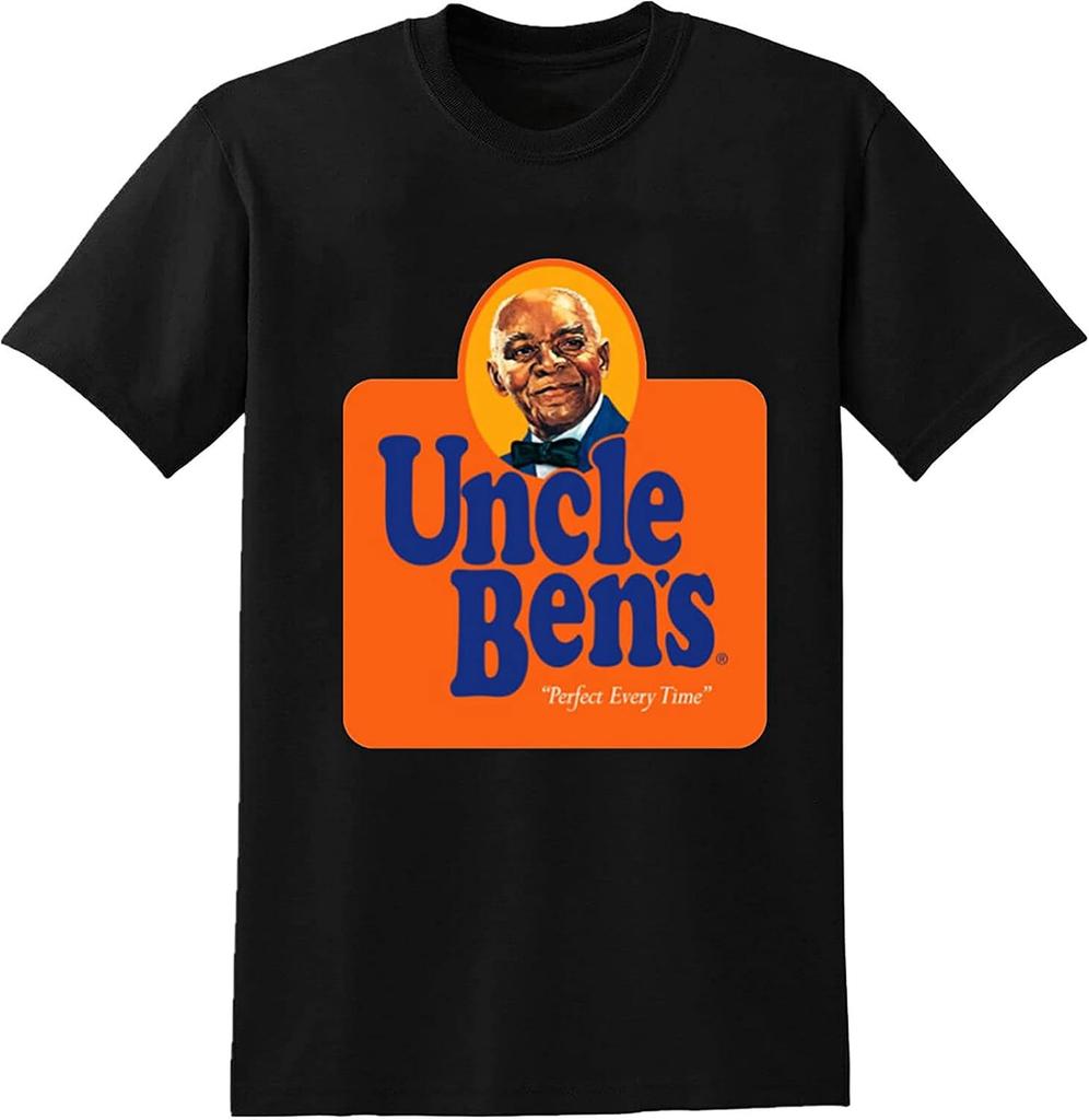 T-shirt da uomo unisex Uncle Ben Rice Food Cooking, manica corta, nera