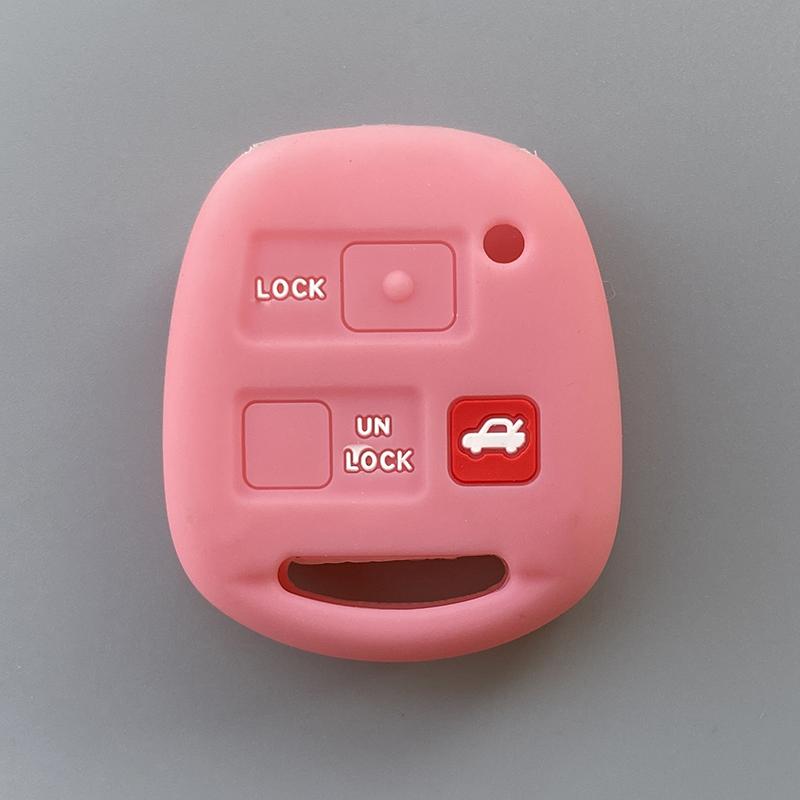 Silicone Car Key Cover Case For Toyota Avensis Camry Corolla For Lexus 3 Buttons Remote Key Jacket Fob Case Car styling No Logo