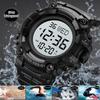 Skmei Men's Military Watches Fashion Big Dial Digital Wristwatch Luxury Outdoor Sports Dual Time Led Waterproof Alarm Clock
