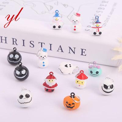 Cross-border Halloween & Christmas Bells: Ghost, Pumpkin, Snowman Pendants