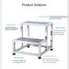 Stainless Steel Single Double-layer Footstool Ladder Household Indoor Two-step Ladder Hospital Small Staircase Step Stool