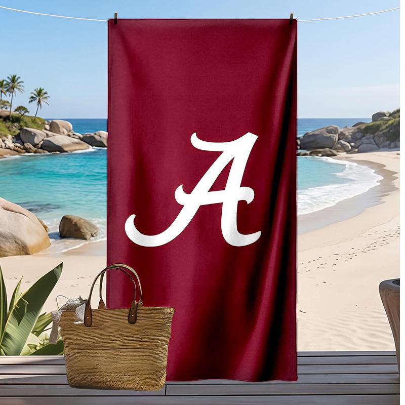 alabama crimson tide Printed Beach Towel Quick Dry Soft TowelPortable Large Rectangular Beach Blanket for Travel Swimming Pool