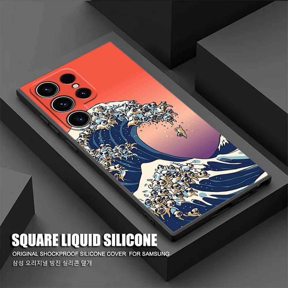 Чехол  Большая Волна Бог Моря  S26Ultra для Samsung Galaxy S26 S25 S24 S23 S20 S21 FE S22 Ultra S25 Plus 5G Мягкий чехол для телефона Galaxy S20