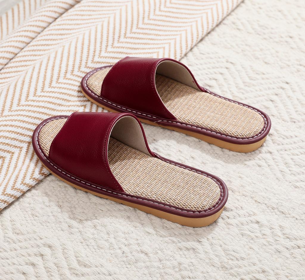 Módní lněné pantofle pro páry ženy muži vnitřní ploché sandály nazouváky čtyři roční období protiskluzové měkké prodyšné útulné lehké