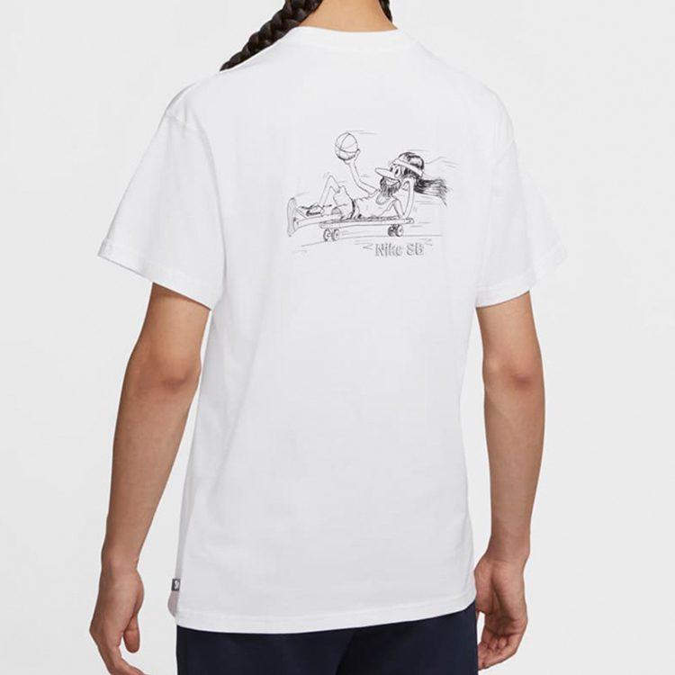 Nike SB Drop Shoulder Sleeve T-Shirt Unisex White CW1465-100