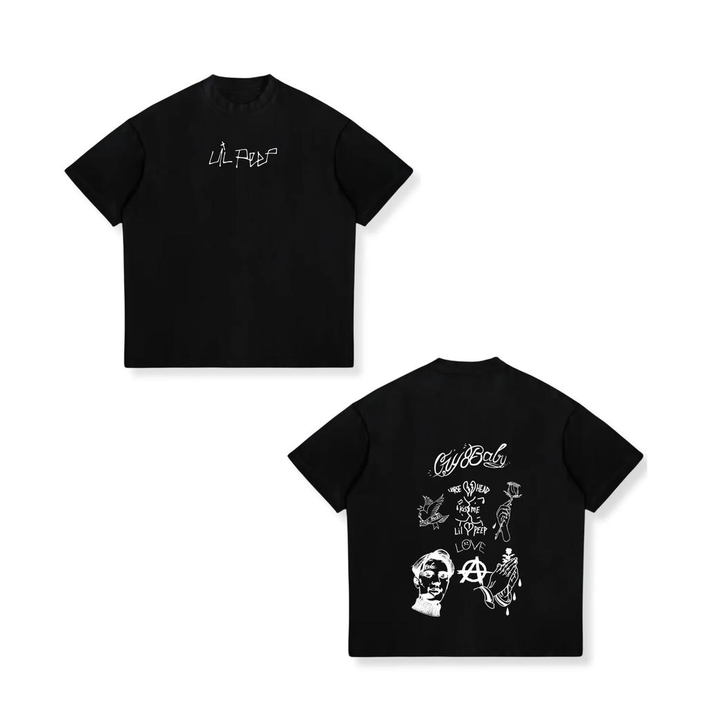 Rapper Lil Peep Hell Boy Graphic TShirt Unisexs Cool Hip Hop Fashion TShirts Unisex Women Cotton Oversized Tee Shirt Streetwear