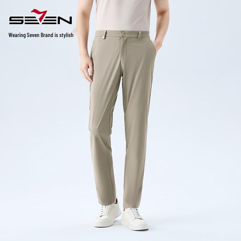 SEVEN Men's Quick-Dry Anti-Wrinkle Knit Casual Pants