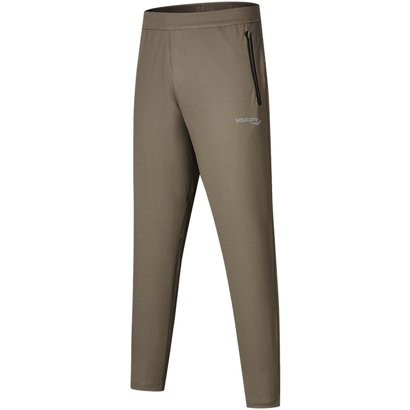 SAUCONY Sports Lifestyle Series Fashion Versatile Slim Fit Breathable Knitted Sports Pants Men Pants Light-Gray Coffee SA2259KP01T-CO040