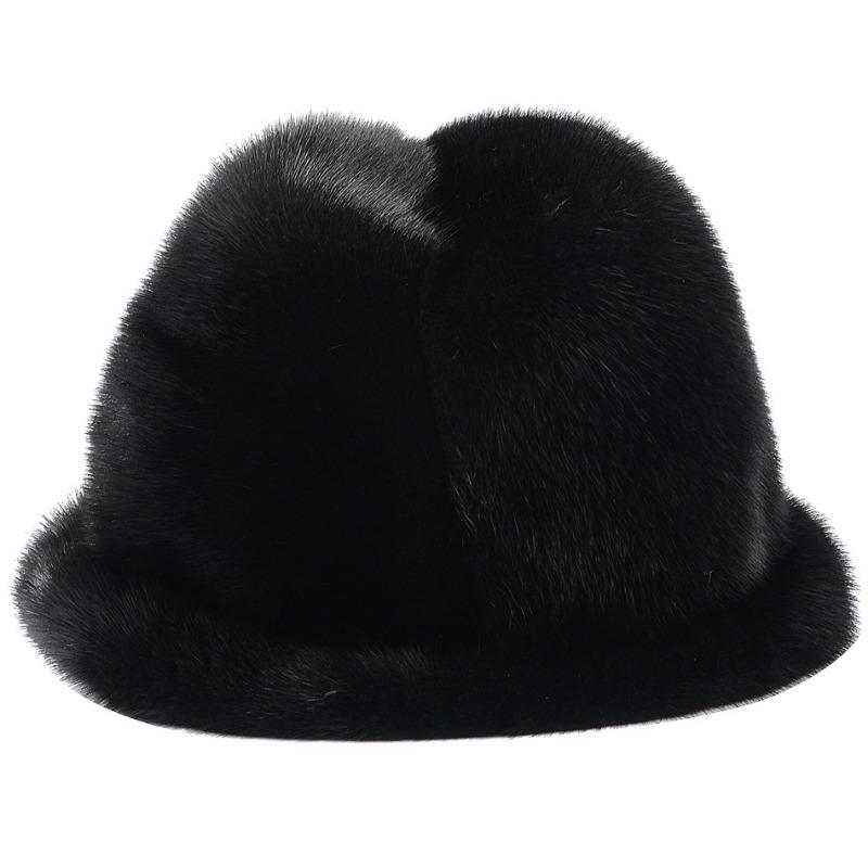 Mink Hat Men's Winter Middle-aged Mink Fur Hat Top Hat Elderly Winter Warm Fashion Fur Hat