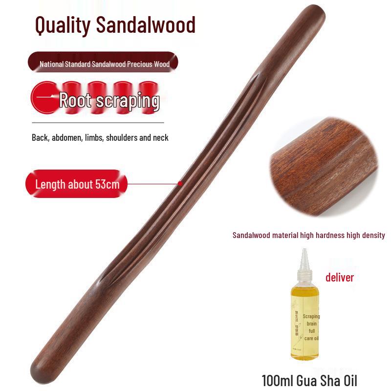 Santalová masážní tyčinka: Univerzální škrábka na záda a meridiánová tyč