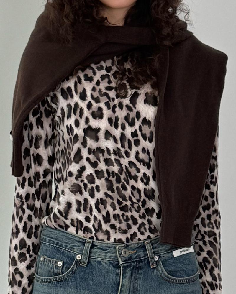 Prebois Leopard T-Shirt Brown/Free