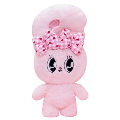 Esther Bunny Heart Gingham Super Big Plush Toy, 2 Types, Approx. 42cm (Pink)