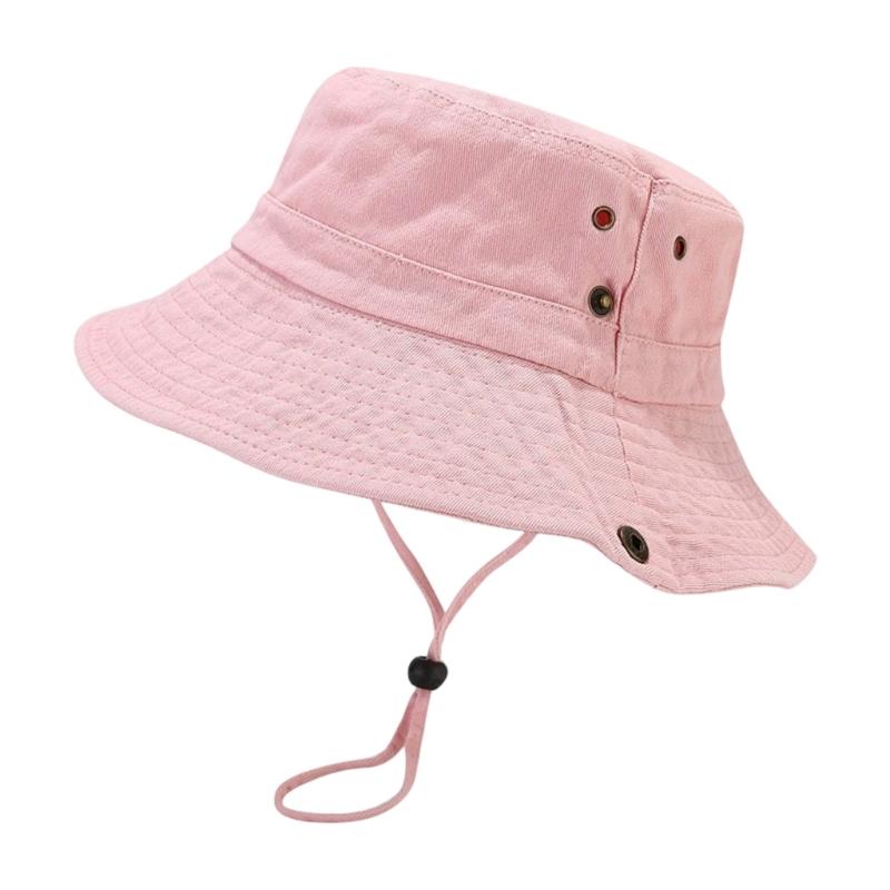 Breathable Cotton Bucket Hat For Outdoor Activity Foldable Sun Protective Unisex Design Fisherman Hat For Women Men