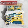 3pcs Duvet Cover Set (1*Duvet Cover + 2*Pillowcase, Without Core), Custom Name Minions Pattern Bedding Set, Home Bedroom Decor Gift