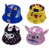 Sombrero de Pescador Pikachu para Niños con Estampado de Dibujos Animados Para Protección Solar y Estilo Azul
