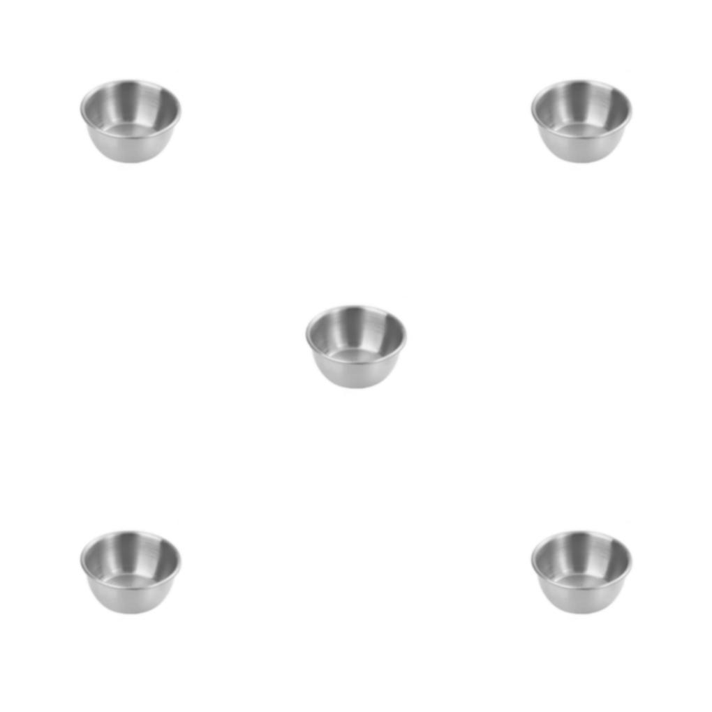 

5 шт./набор Многоразовый контейнер для салата Контейнер для соуса из нержавеющей стали Портативные контейнеры Чашки для соуса для макания