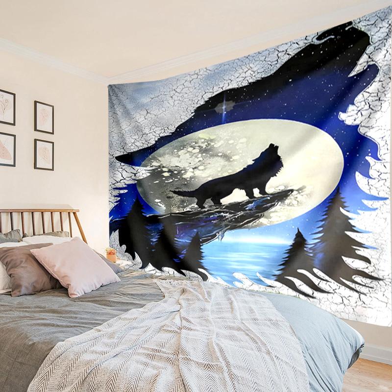 Wolf Pack Wilderness Tapestry Room Decoration Wall Hanging for Living Room Bedroom, Dormitory, Birthday and Christmas Gifts