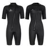 Diving Suit Men's 2MM Front Open Short Sleeve Warm Women's One-piece Snorkeling Surfing Swimsuit Shorts