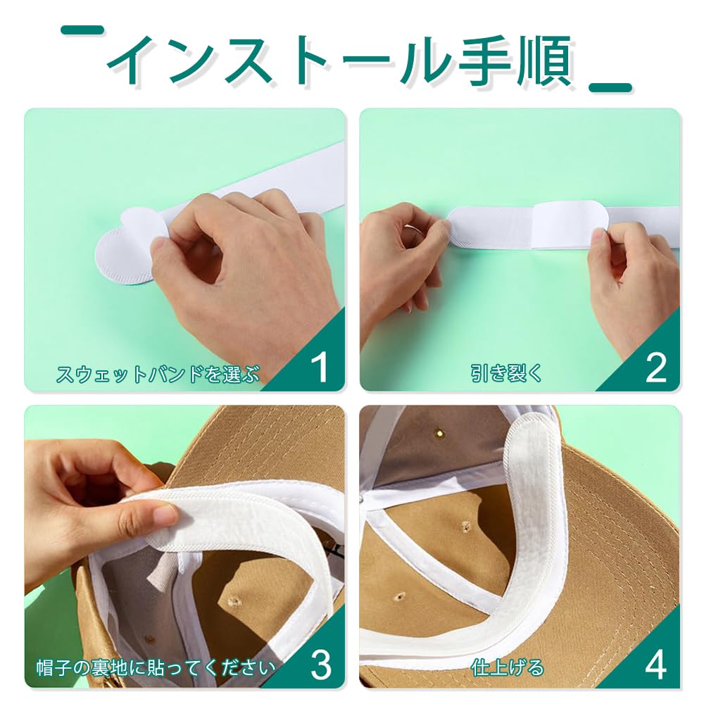Hat Cap Collar Stain Prevention Hat Sweat Cap Sweat Stain Hat Cap Stain Prevention Hat Cap Sweat Stopper Cap Stain Cap Sweat White X 20 Pieces Black X
