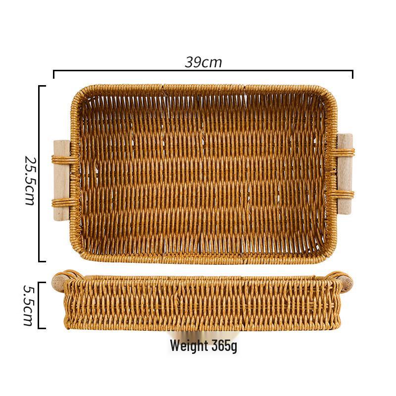 

Round Plastic Rattan-Style Fruit & Snack Tray